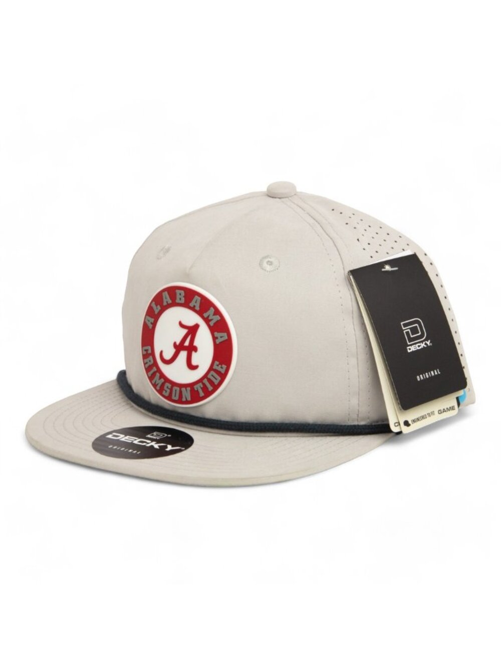 Alabama Crimson Tide 3D Perforated Rope Hat- Grey/ Charcoal